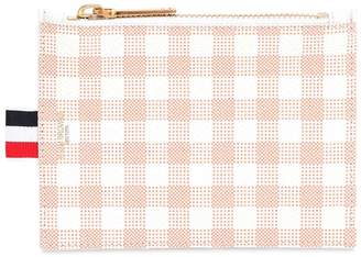Thom Browne Small Gingham Printed Grained Coin Purse