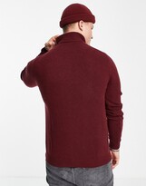 Thumbnail for your product : ASOS DESIGN lambswool roll neck sweater in burgundy