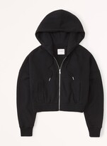 Winter 2023 Zip UP Hoodie (Crop) Black