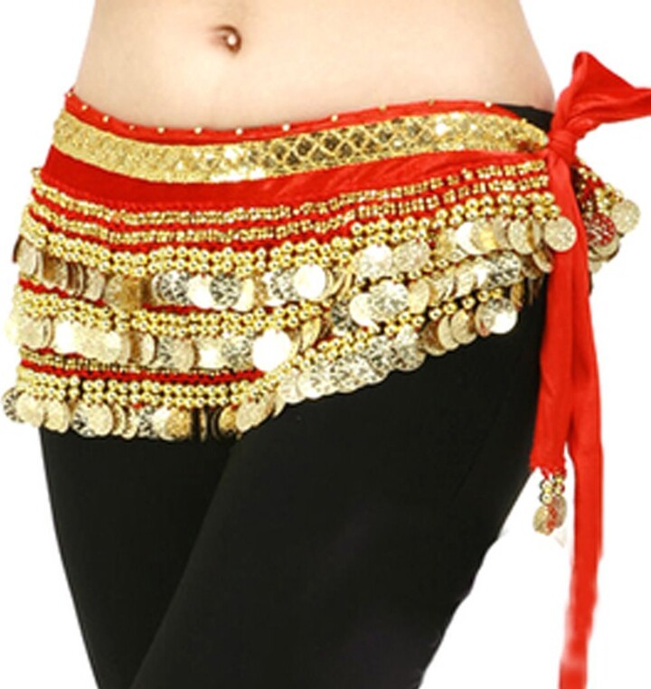 Best Dance Women's Belly Dance Wrap Hip Scarf Belly Dancing Skirt Multi