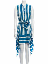 Thumbnail for your product : Tome Striped Midi Length Dress Blue