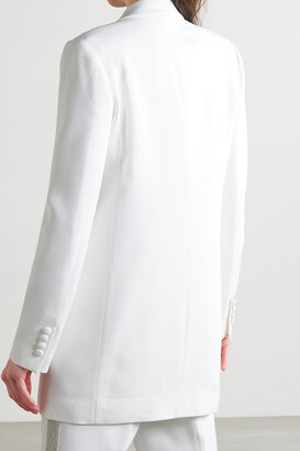 Michael Kors Collection Embellished Crepe Blazer - White