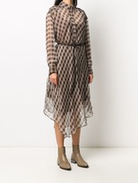 Thumbnail for your product : Brunello Cucinelli Sheer Checked Dress