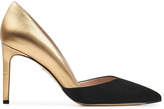 Thumbnail for your product : Diane von Furstenberg Metallic Leather and Suede Pumps
