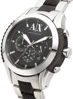 Thumbnail for your product : Armani Exchange Chrono Steel and Black Mens Watch