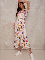 Thumbnail for your product : Chi Chi London Bright Multi Colour Floral Midi Dress - Multi