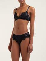 Thumbnail for your product : Dolce & Gabbana Chantilly-lace And Silk-blend Satin Briefs - Womens - Black