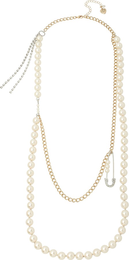 saturn pearl necklace betsey johnson