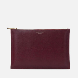 Aspinal of London Women's Essential Large Flat Pouch - Burgundy