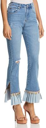 Blank NYC Embellished Flared Jeans in Love Cry - 100% Exclusive