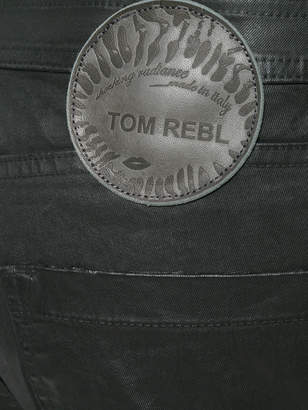 Tom Rebl skinny waxed jeans