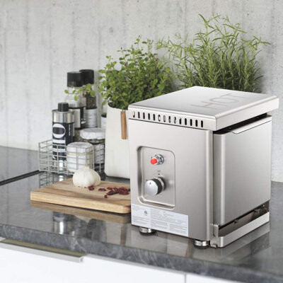 R.W.FLAME Compact Professional 600°F Infrared Propane Gas Grill - Portable Stainless Steel Bbq Steak Broiler With Temperature Probe For Perfect Outdoor Searing