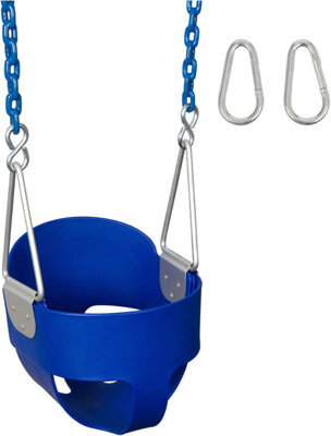 Swing Set Stuff Highback Full Bucket Swing Seat with 8.5 Ft. Coated Chains