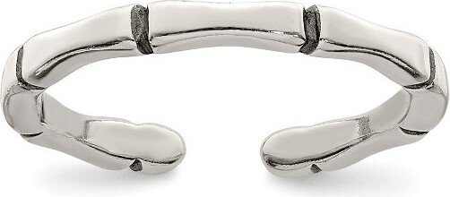 Black Bow Jewelry Co. BlackBowJewelryAntiquedBambooShapedToeRinginSterlingSilver