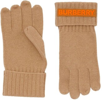 Burberry Cashmere Logo Appliqué Gloves