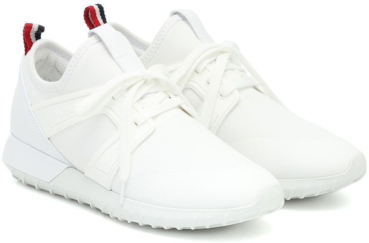 Moncler Meline leather-trimmed sneakers - ShopStyle