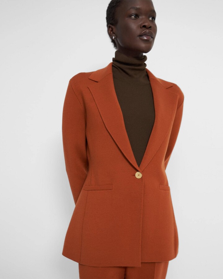 rust colour blazer