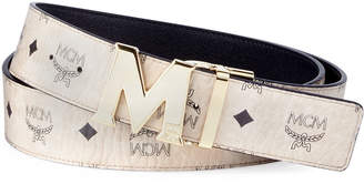MCM Claus Reversible Visetos & Leather Belt