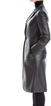 max studio black leather jacket