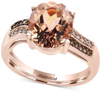 Effy EFFYandreg; Final Call Morganite (3-1/10 ct. t.w.) and Diamond Accent Ring in 14k Rose Gold