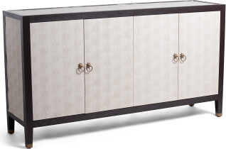 TJMAXX 70X38 Four Door Faux Shagreen Sideboard Table