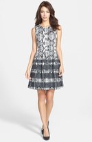 Thumbnail for your product : Vince Camuto Print Scuba Fit & Flare Dress