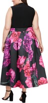 Thumbnail for your product : SL Fashions Plus Size V-Neck Pleated High-Low Dress