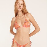 Thumbnail for your product : J.Crew Smocked high-cut string bikini bottom in coral floral