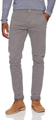 BLEND Men Casual Flat-Front Slim-Fit Khakis Mid-Rise Stretch Skinny Cotton Chino Pant