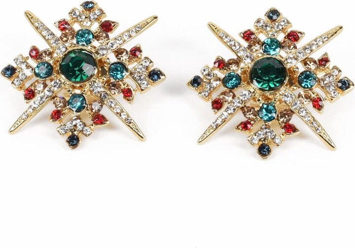 Addicted2 Acrux Earrings Gold Plated With Crystals