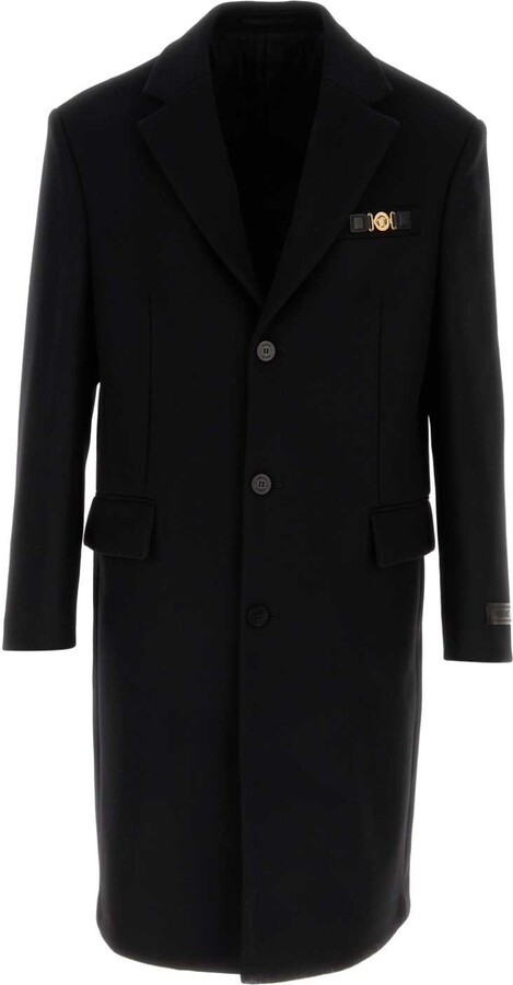 Versace Black Wool Coat