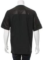 Thumbnail for your product : Alexander Wang Leather-Accented Short Sleeve Shirt