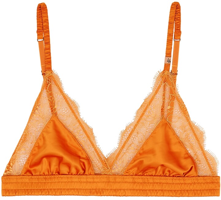LOVE Stories Darling Lace orange soft-cup bra - ShopStyle