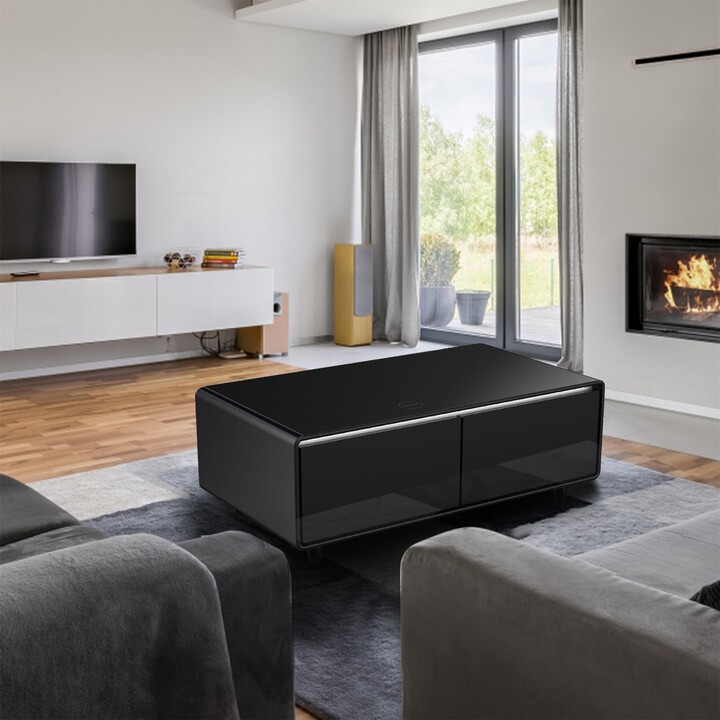 BESTCOSTY Modern Smart Coffee Table with Builtin Fridge, Bluetooth Speaker ShopStyle