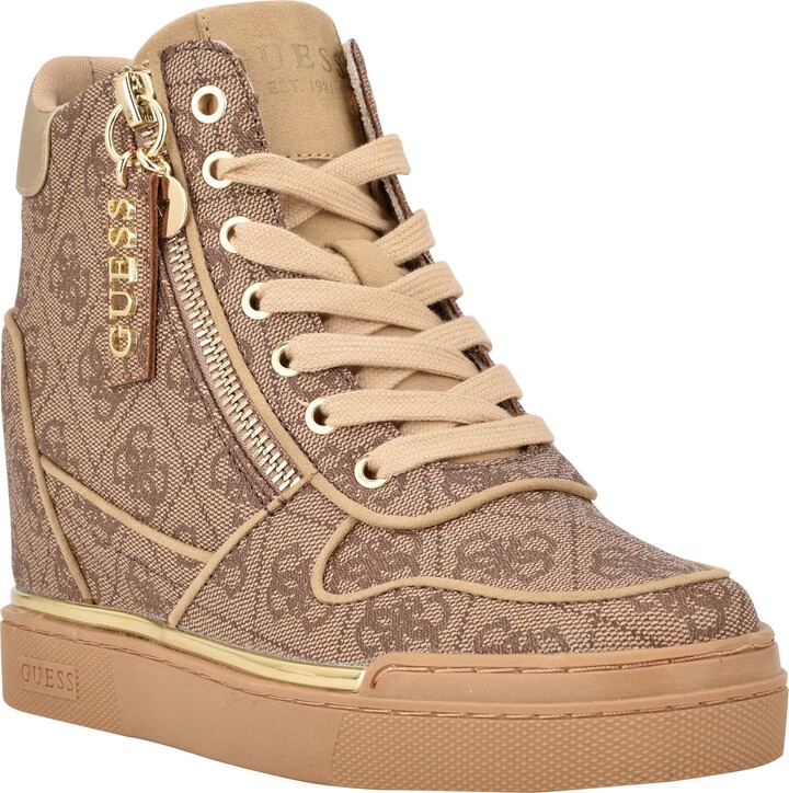 sneaker wedges guess