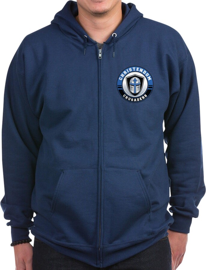 CafePress Christendom Crusaders Sweatshirt Men's Dark Zip-Up Hoodie Sweatshirt Black