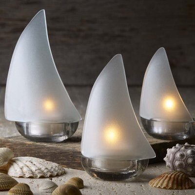 Design Ideas Regatta 3 Piece Glass Tealight Holder Set