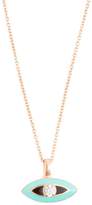 Thumbnail for your product : Selim Mouzannar - Diamond, Enamel & Pink Gold Necklace - Womens - Blue