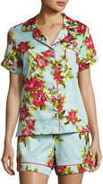 Thumbnail for your product : BedHead Hibiscus Floral-print Shorty Pajama Set, Light Blue, Plus Size