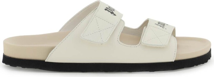 Gc Shoes Gretchen White 10 Double Velcro Band Comfort Slide Flat