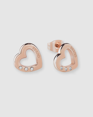 GUESS Women's Stud Earrings - Hearted Chain - Size One Size at The Iconic