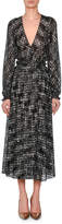 Thumbnail for your product : Missoni V-Neck Long-Sleeve Flame-Stitch Wrap Dress