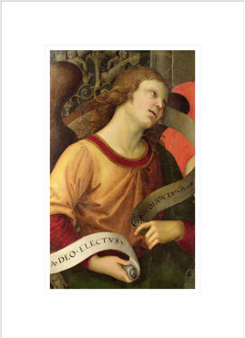 Red Barrel Studio Angel from the polyptych of St. Nicolas of Tolentino by Raphael -Framed Giclee Print