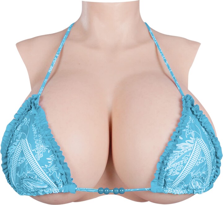 Roanyer X Cup Realistic White Silicone Breast Forms False Fake Boobs