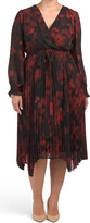 Thumbnail for your product : Taylor Plus Chiffon Pleated Dress