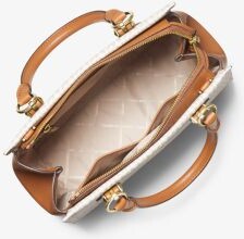 Michael Kors Voyager Medium Two-Tone Crossgrain Leather Tote Bag - ShopStyle