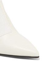 Thumbnail for your product : Rag & Bone Beha Moto Paneled Leather And Suede Ankle Boots - Off-white
