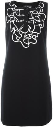 Moschino Boutique ruffled print shift dress - women - Polyester/Spandex/Elastane - 44