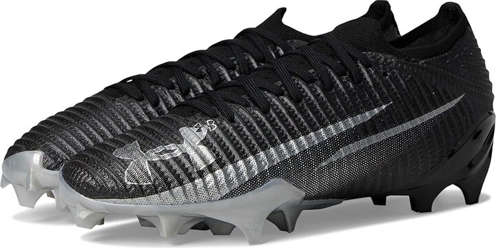 Under Armour Blur Pro Football Cleats Men's Cleated Shoes Black/Metallic Silver/Metallic Silver : 8 D - Medium, Synthetic