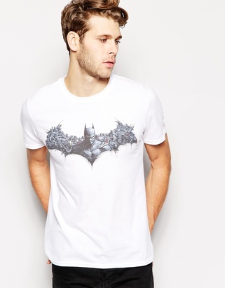 Joystick Junkies T-Shirt With Batman Print - White